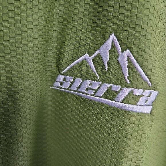 Sierra Men's Sz 2XL Shirt polo green nylon blend casual outdoor - Picture 2 of 9